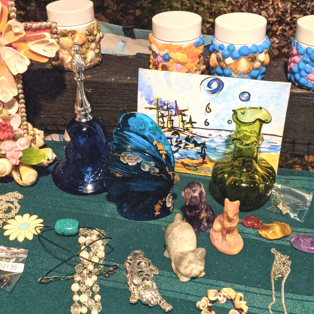 FIRST DIBS - glass statues jewelry fairytale cottagecore